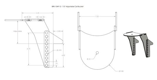Adjustable Coil Buckets (Pair) - Ballistic Fabrication