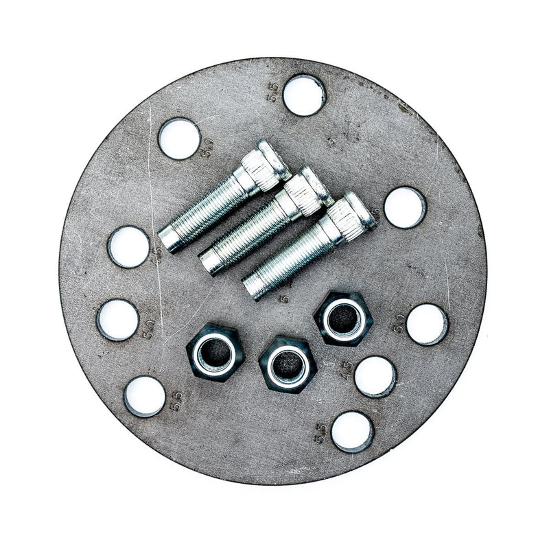 Load image into Gallery viewer, Multi-Pattern 5 Lug Spare Tire Mounting Plate - Ballistic Fabrication
