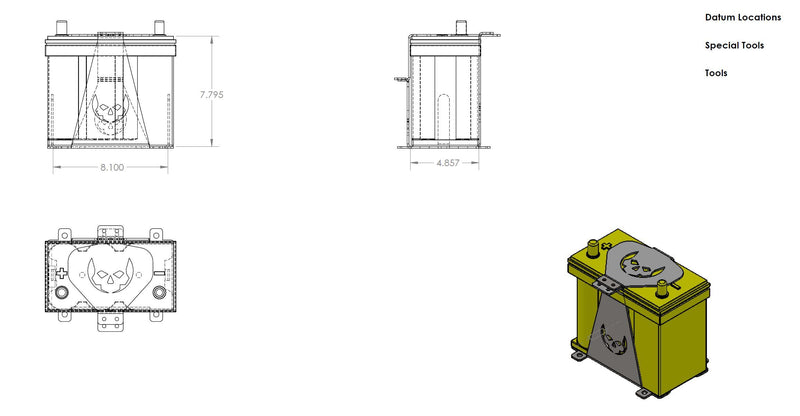 Load image into Gallery viewer, Ballistic D51 Optima Battery Box - Ballistic Fabrication
