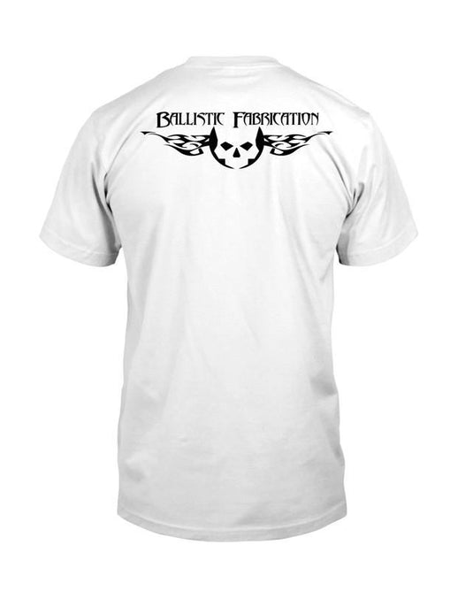 White Ballistic Fab T-Shirt -  Swag - Ballistic Fabrication